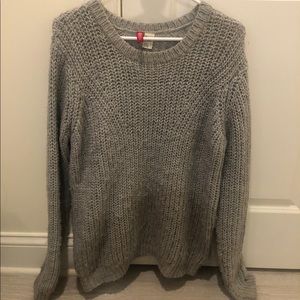 Gray knit sweater